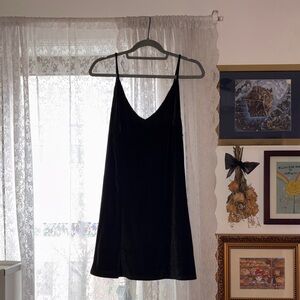 Black Velvet Slip Dress